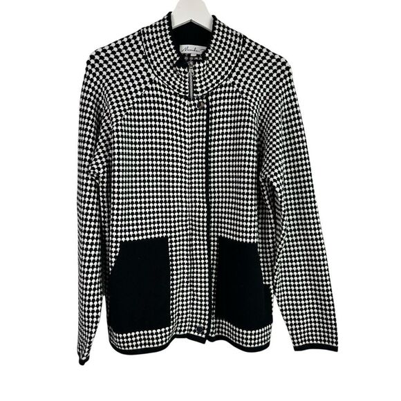 Alexander Black White Womens Large Jacket - Picture 1 of 10